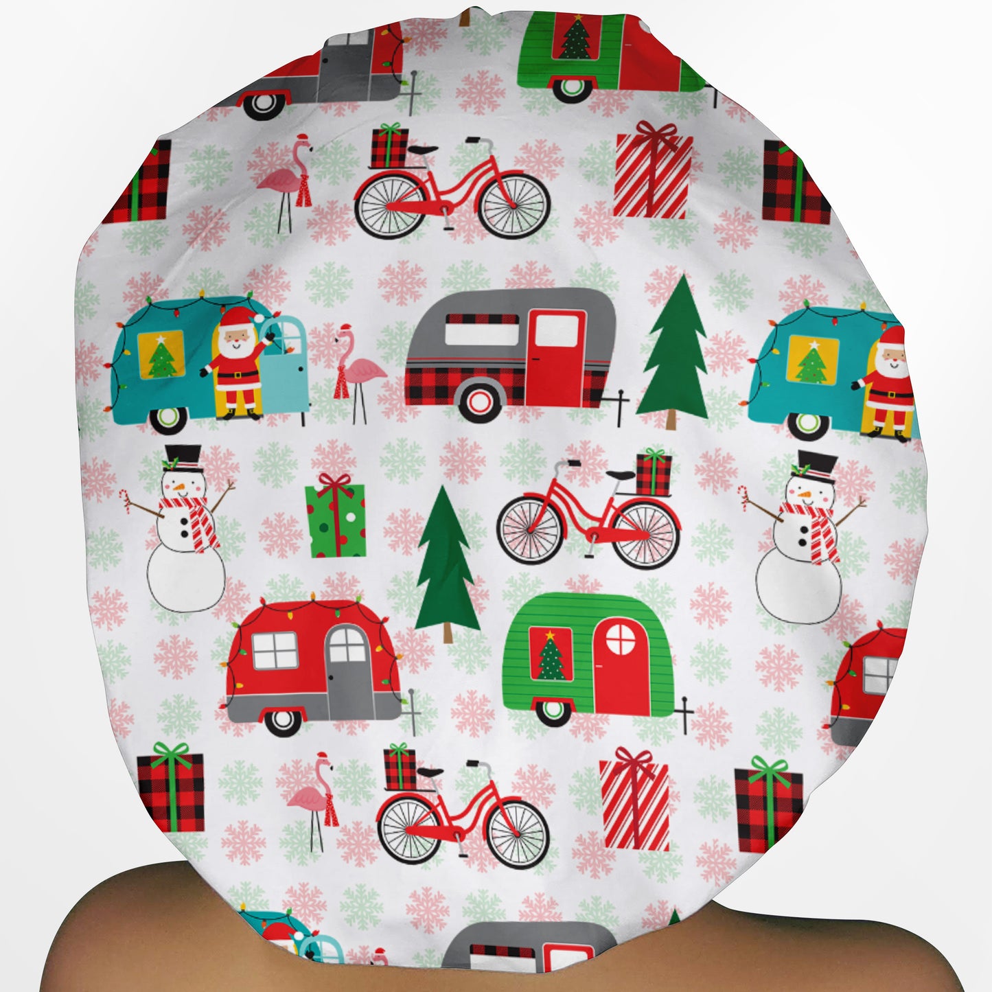 Christmas Camper Bouffant Scrub Cap
