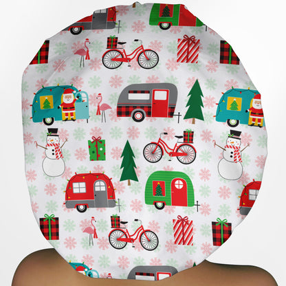 Christmas Camper Bouffant Scrub Cap
