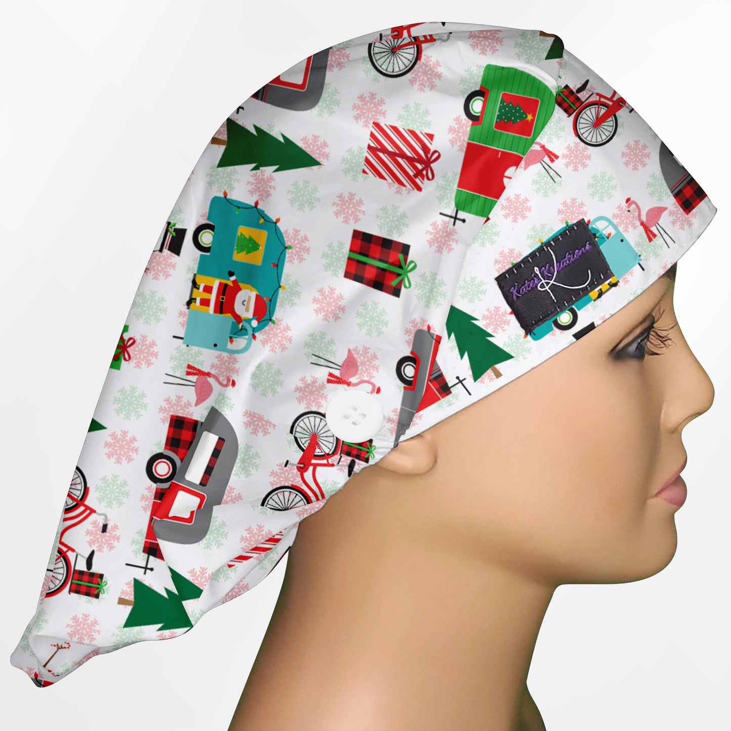 Christmas Camper Bouffant Scrub Cap