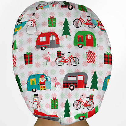 Christmas Camper Euro Scrub Cap