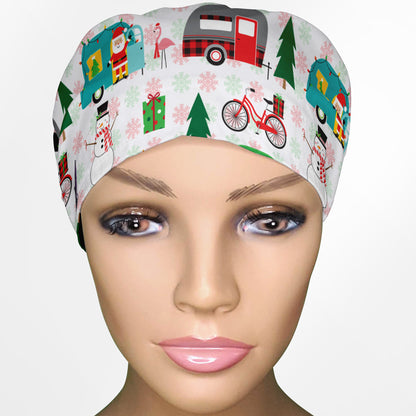 Christmas Camper Euro Scrub Cap