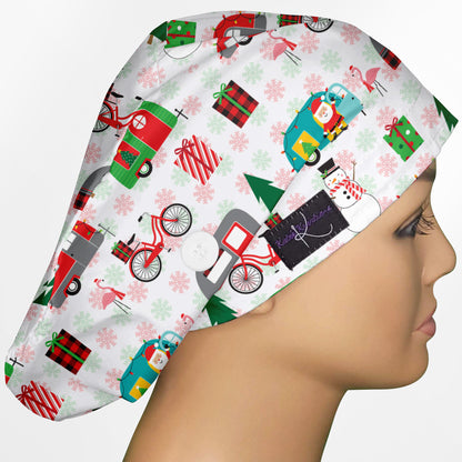 Christmas Camper Euro Scrub Cap