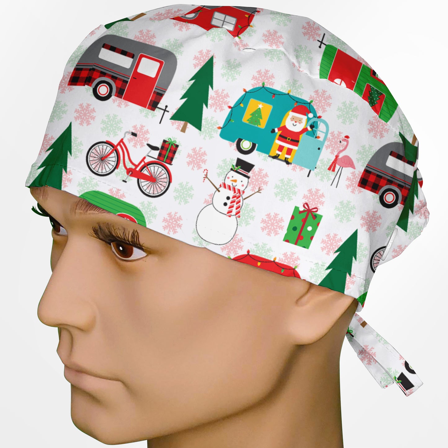 Christmas Camper Surgeon Scrub Cap