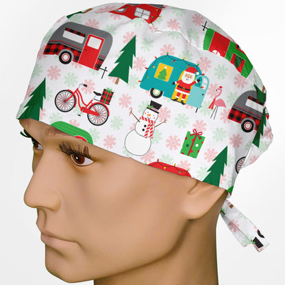 Christmas Camper Surgeon Scrub Cap