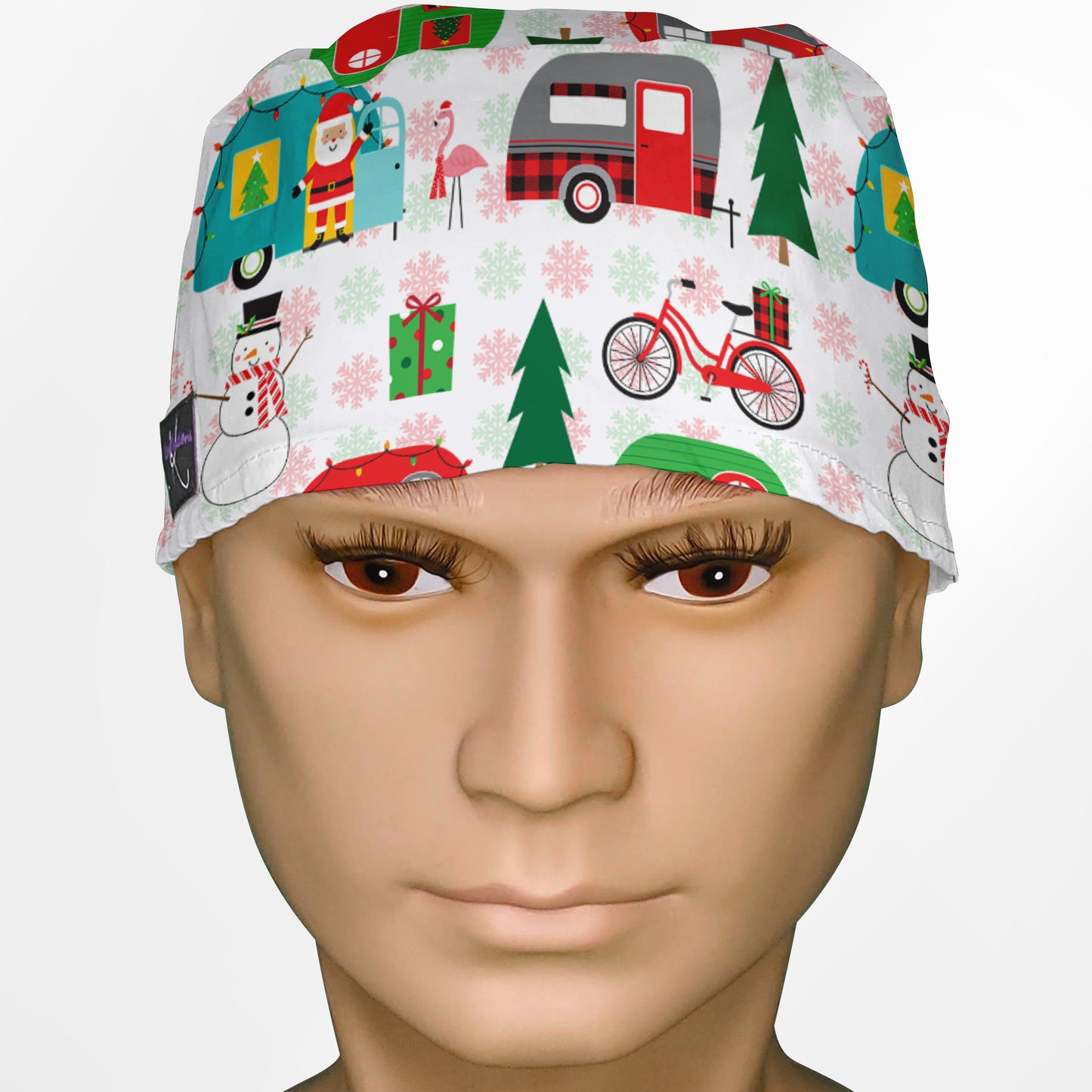 Christmas Camper Surgeon Scrub Cap