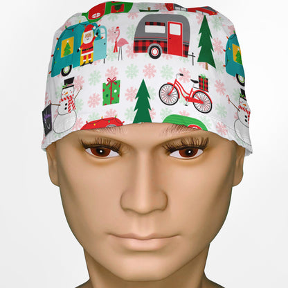 Christmas Camper Surgeon Scrub Cap