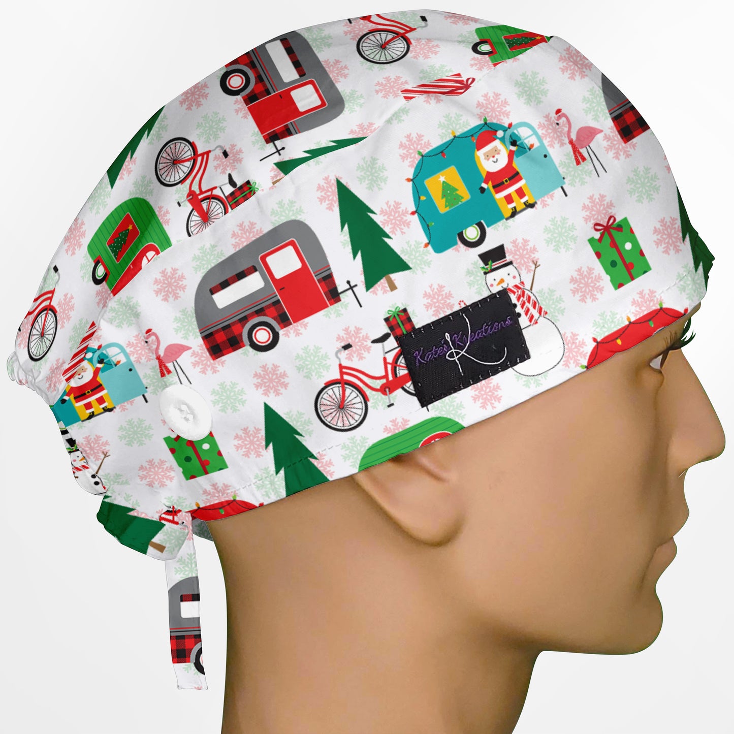 Christmas Camper Surgeon Scrub Cap