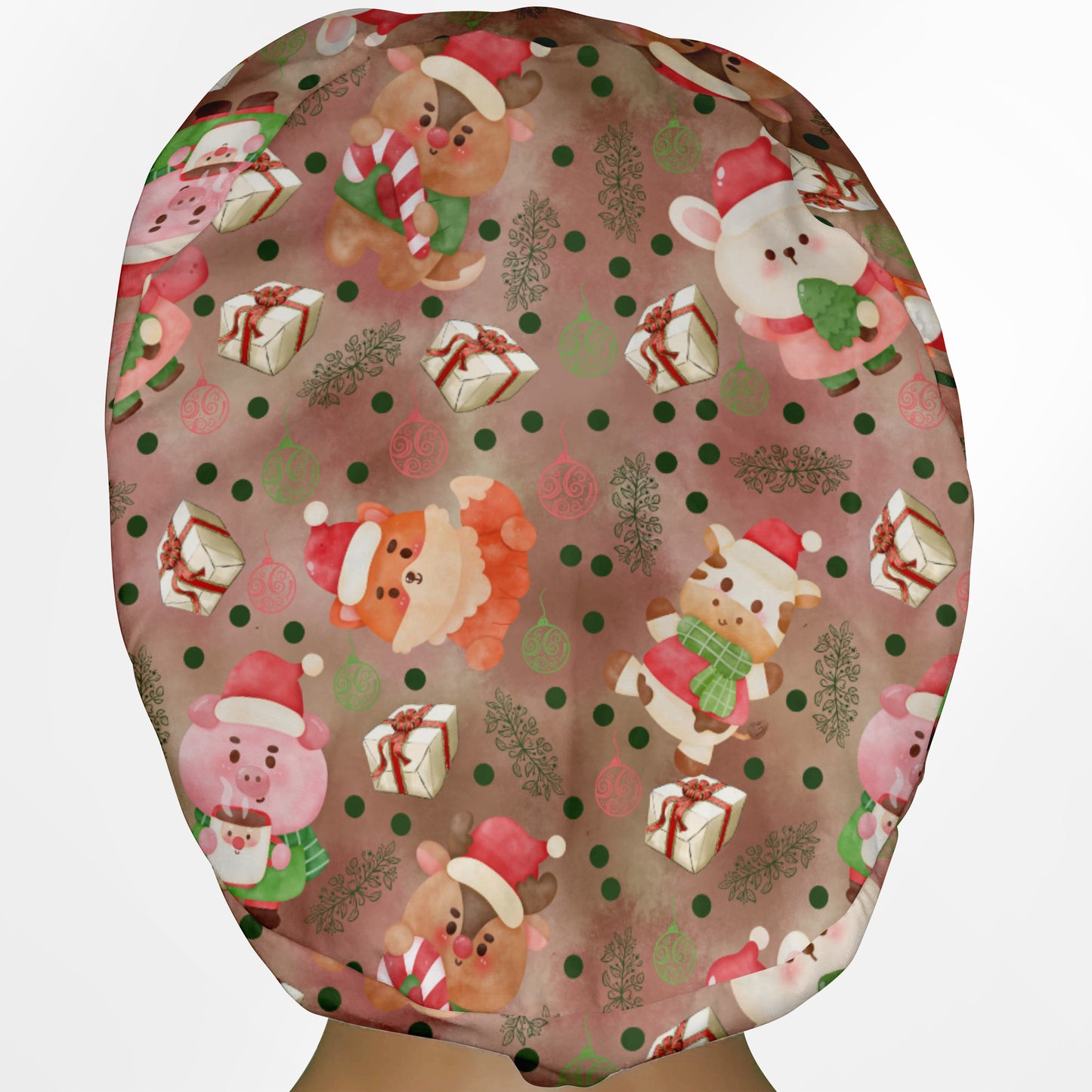 Christmas Chocolate Euro Scrub Cap