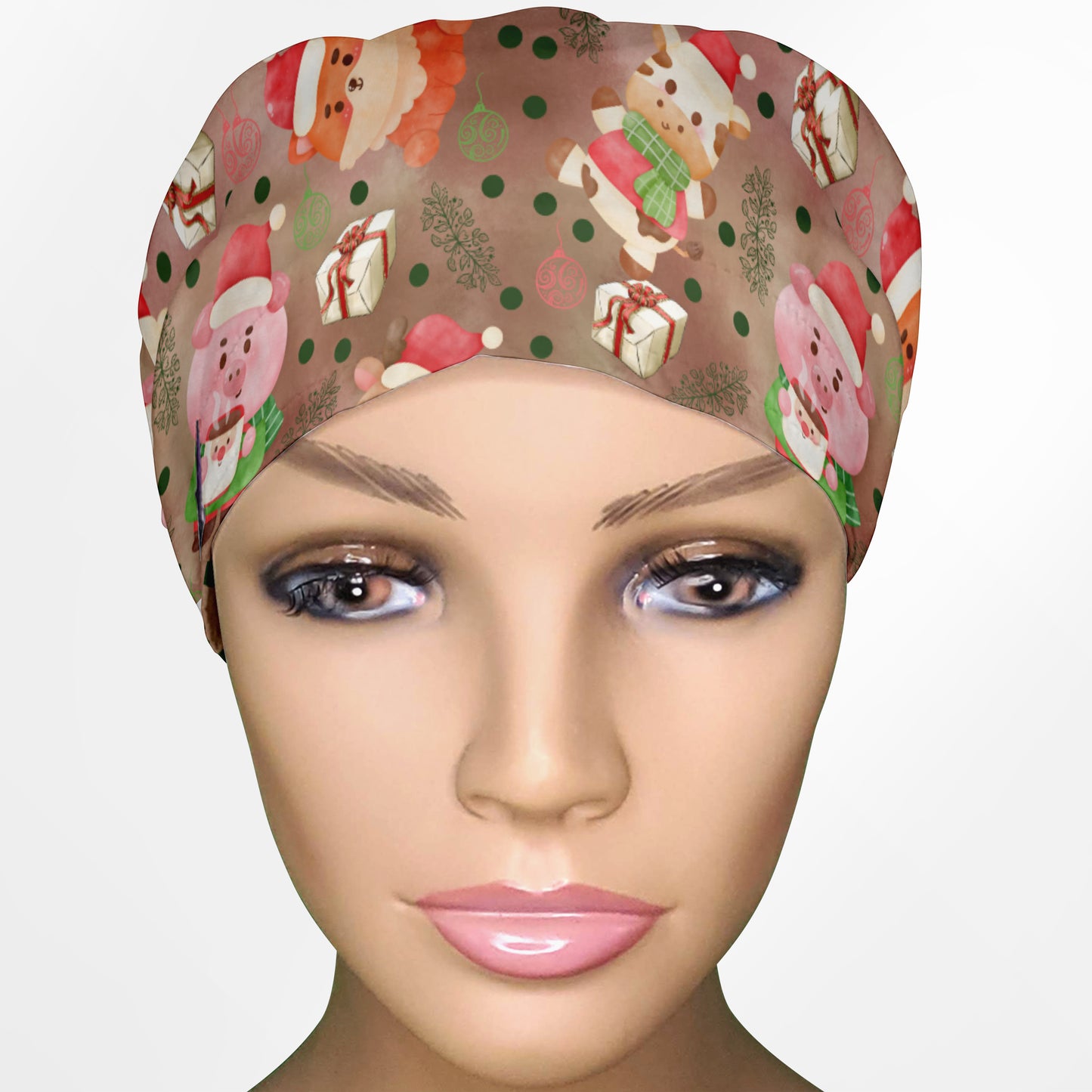 Christmas Chocolate Euro Scrub Cap