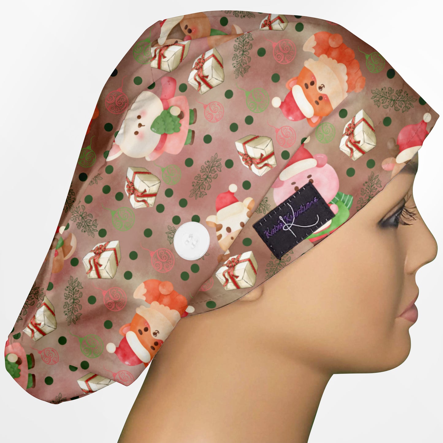 Christmas Chocolate Euro Scrub Cap