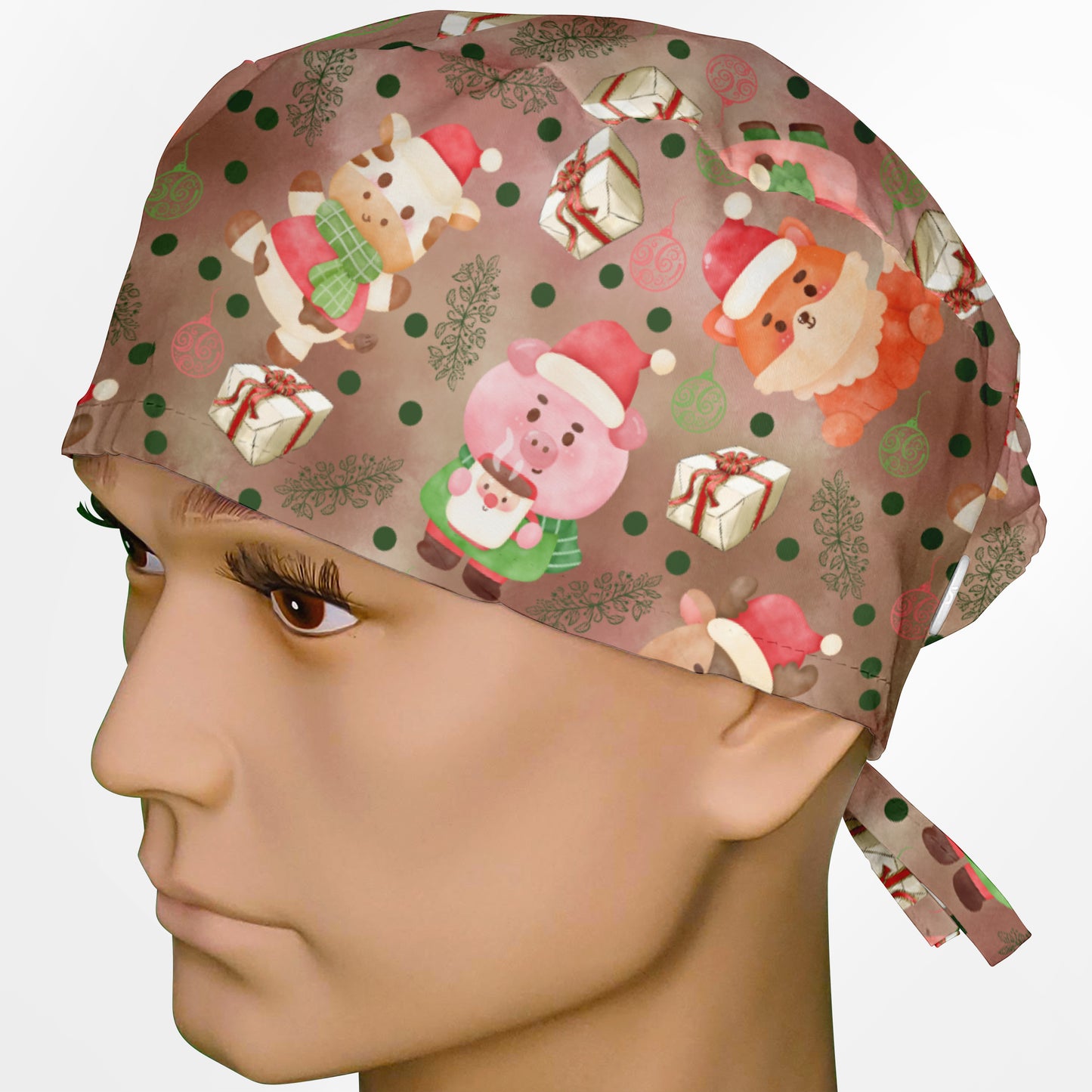 Christmas Chocolate Surgeon Scrub Cap