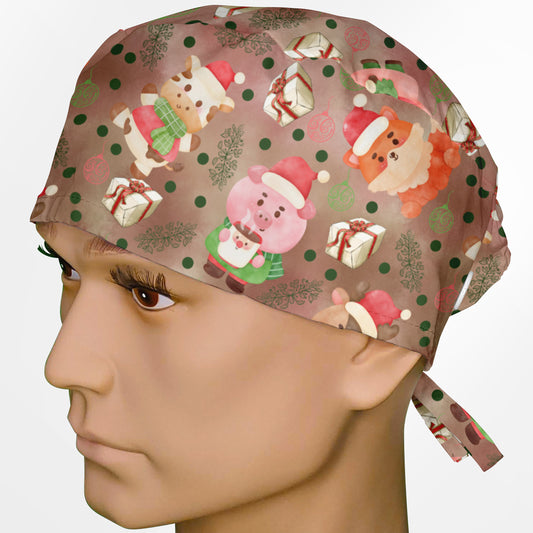 Christmas Chocolate Surgeon Scrub Cap