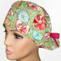 Christmas Donuts Ponytail Scrub Cap