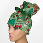 Christmas Doodles High Bun Ponytail Scrub Cap