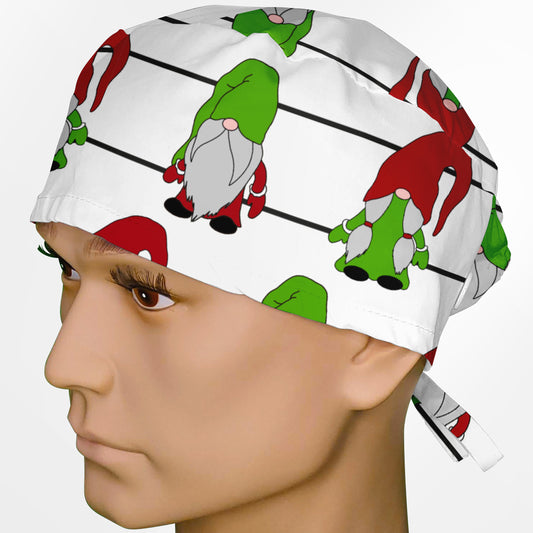 Christmas Gnomes Surgeon Scrub Cap