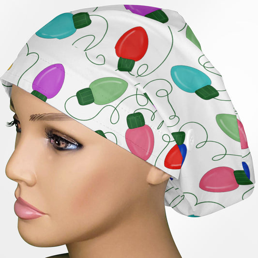 Christmas Lights Euro Scrub Cap
