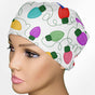 Christmas Lights Low-Tie Surgeon Scrub Cap