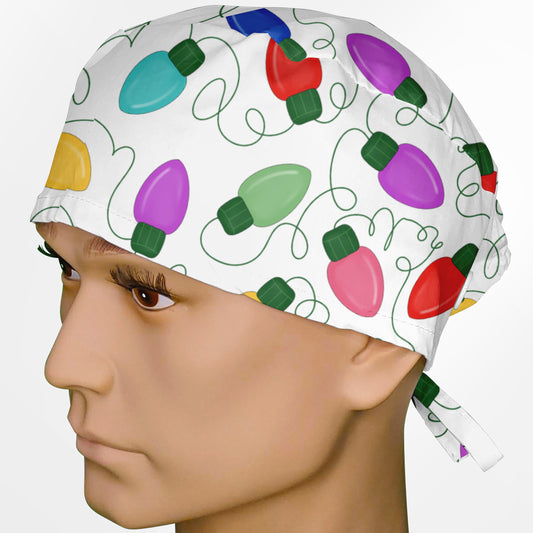 Christmas Lights Surgeon Scrub Cap