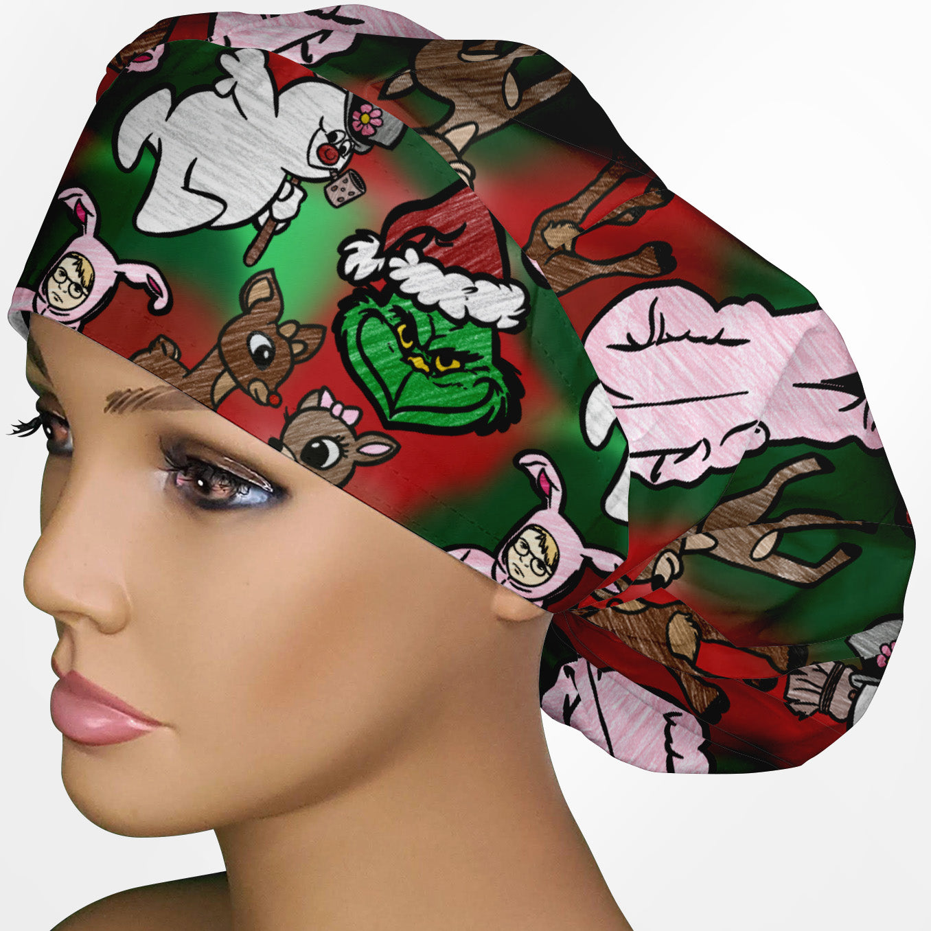 Christmas Movies Bouffant Scrub Cap