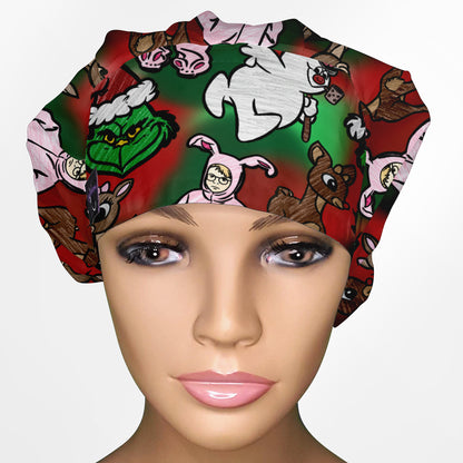 Christmas Movies Bouffant Scrub Cap