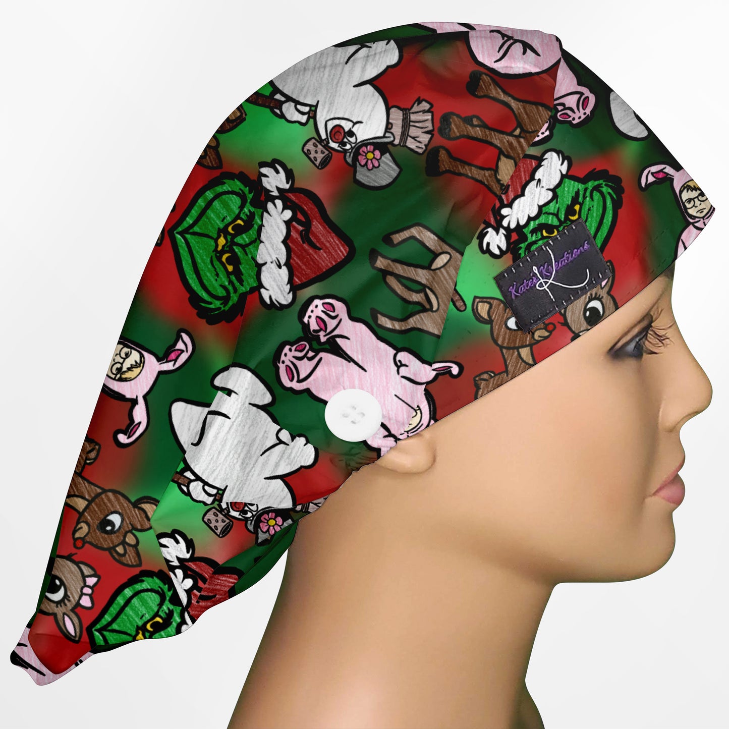 Christmas Movies Bouffant Scrub Cap