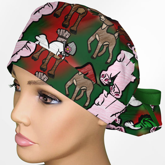 Christmas Movies Ponytail Scrub Cap