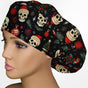 Christmas Skulls Bouffant Scrub Cap