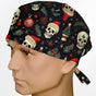 Christmas Skulls Surgeon Scrub Cap