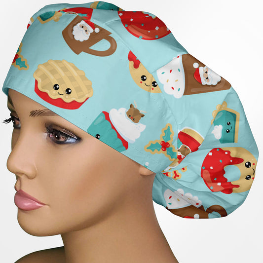Christmas Treats Bouffant Scrub Cap