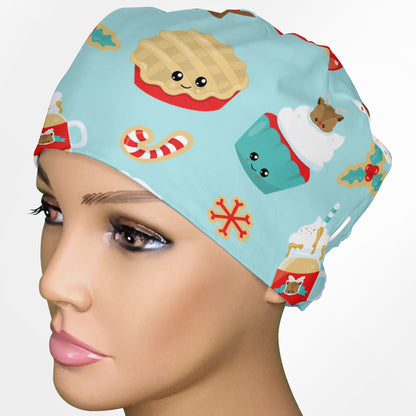 Christmas Treats Low-Tie Surgeon Scrub Cap
