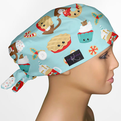 Christmas Treats Low-Tie Surgeon Scrub Cap