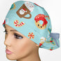 Christmas Treats Ponytail Scrub Cap
