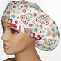 Christmas Trucks Bouffant Scrub Cap
