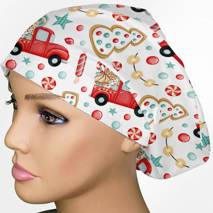 Christmas Trucks Euro Scrub Cap