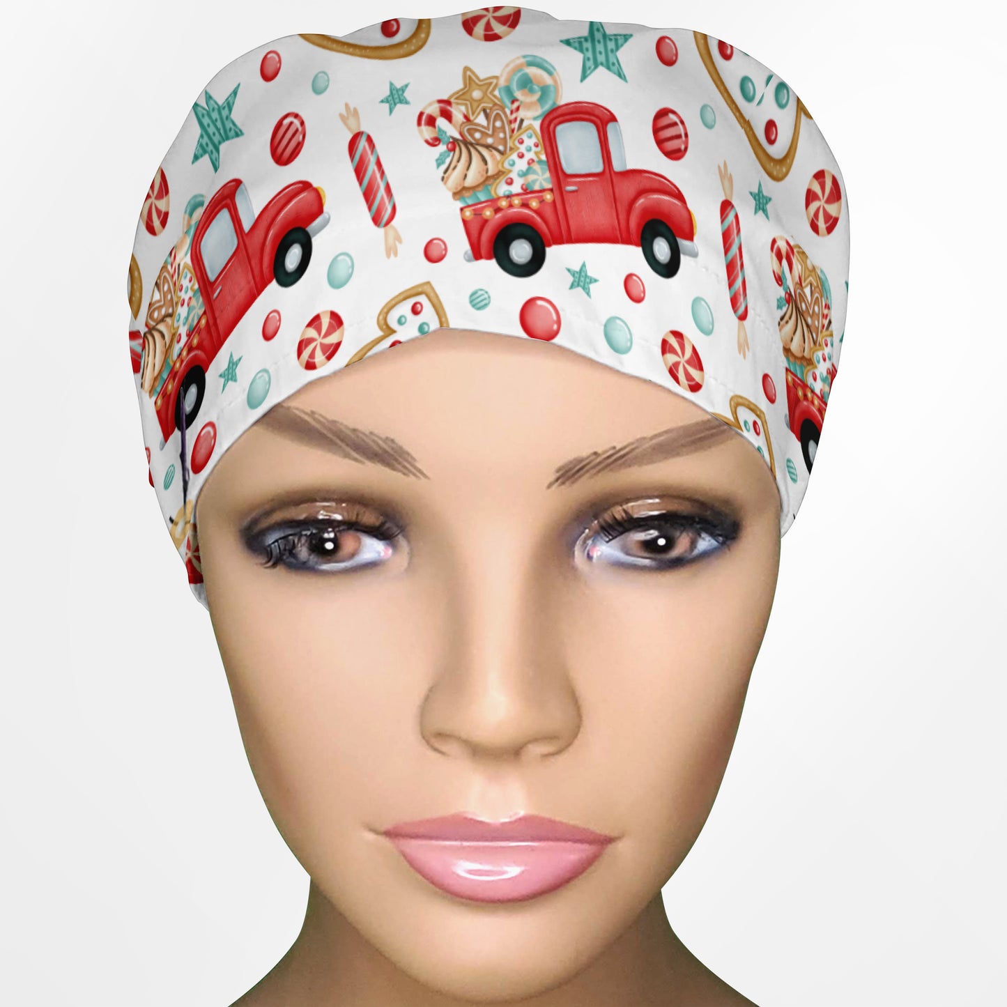 Christmas Trucks Euro Scrub Cap