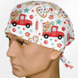 Christmas Trucks Surgeon Scrub Cap