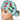 Christmas Weenie Dog Ponytail Scrub Cap