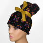 Cinco De Mayo Black High Bun Ponytail Scrub Cap