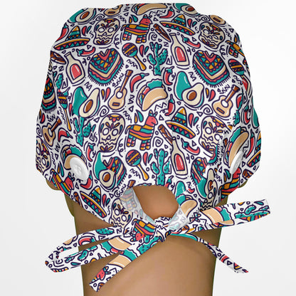 Cinco De Mayo Doodle Surgeon Scrub Cap