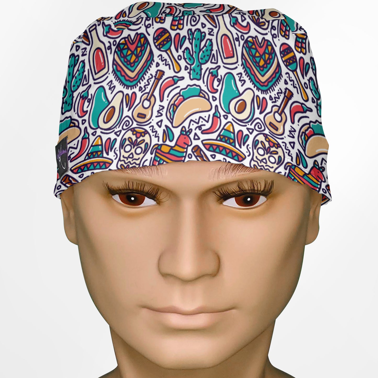 Cinco De Mayo Doodle Surgeon Scrub Cap