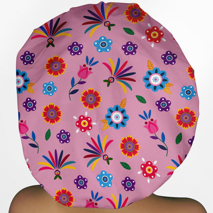 Cinco De Mayo Pink Bouffant Scrub Cap