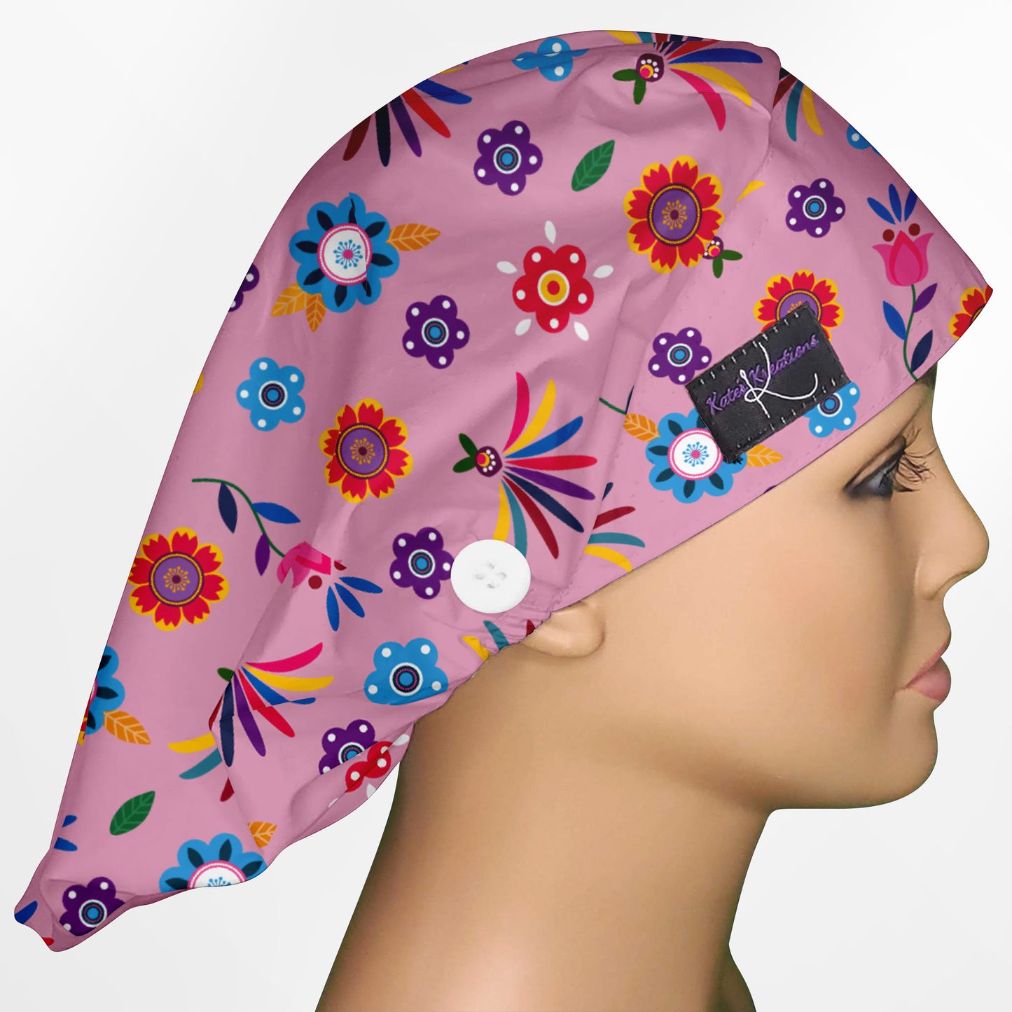 Cinco De Mayo Pink Bouffant Scrub Cap