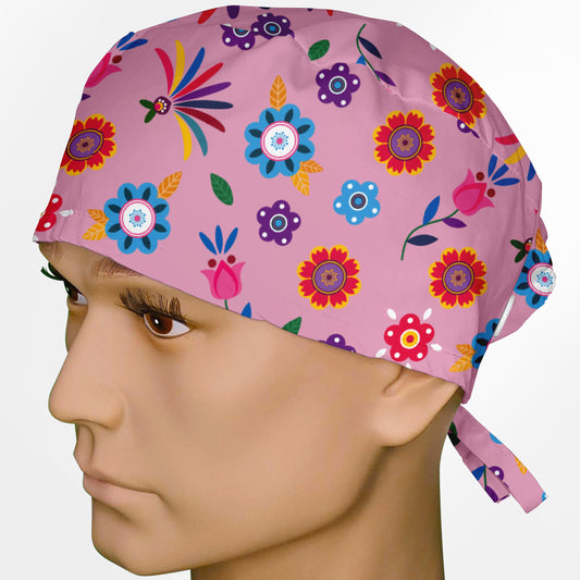 Cinco De Mayo Pink Surgeon Scrub Cap