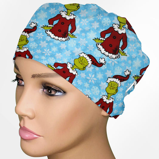 Classic Grinch Low-Tie Surgeon Scrub Cap