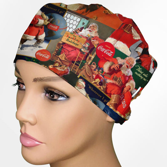 Classic Santa Low-Tie Surgeon Scrub Cap