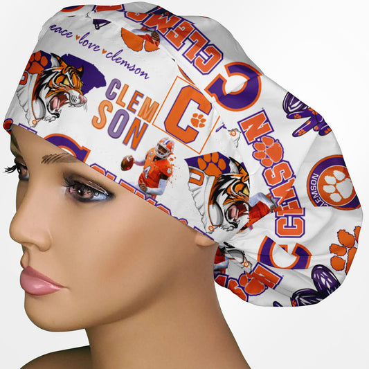 Clemson Bouffant Scrub Cap