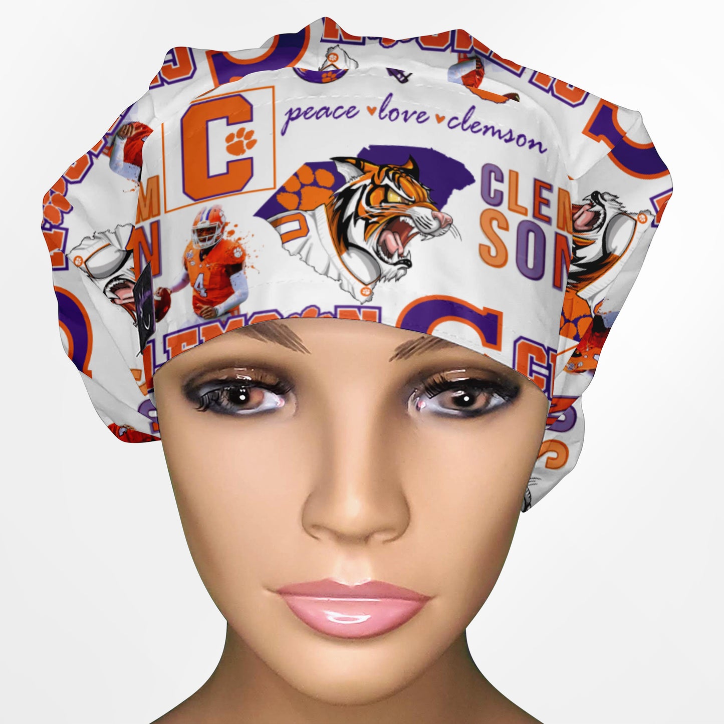 Clemson Bouffant Scrub Cap