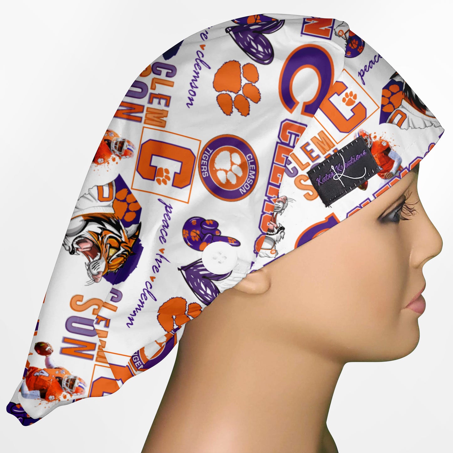 Clemson Bouffant Scrub Cap