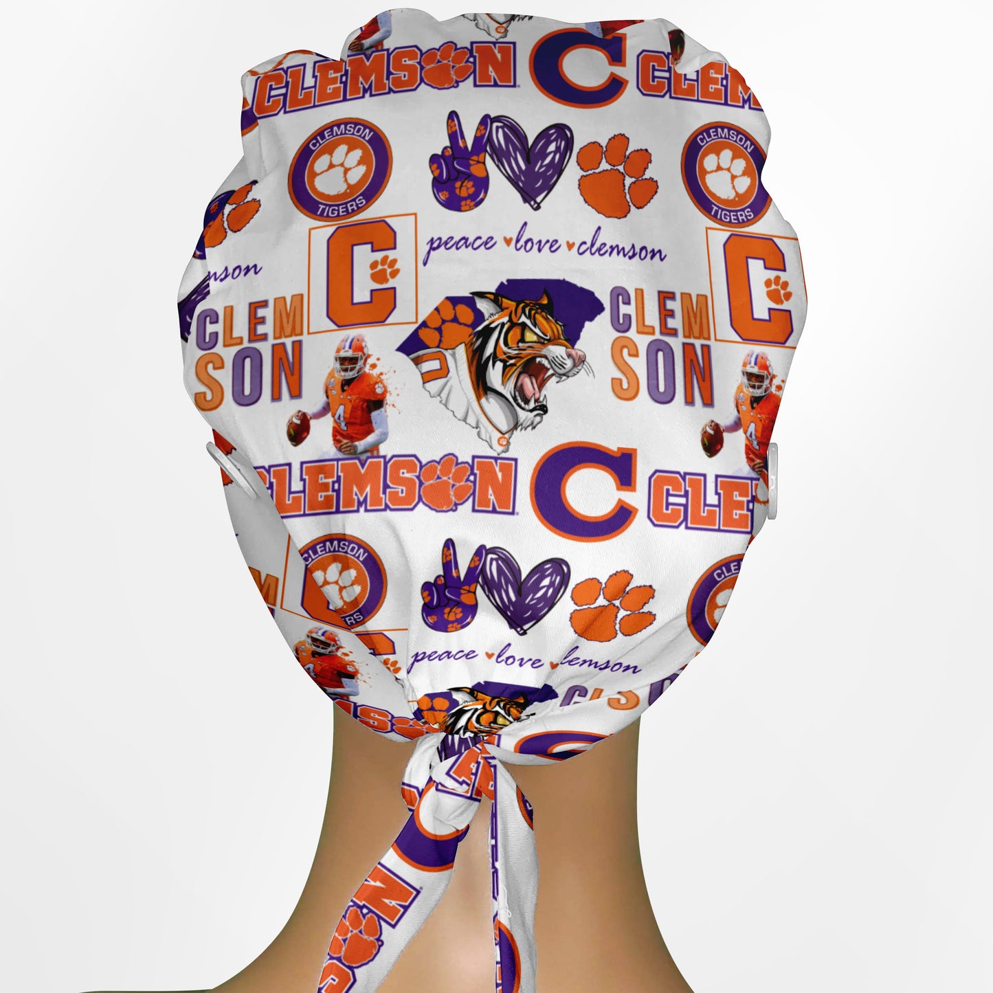 Clemson Low-Tie Surgeon Scrub Cap