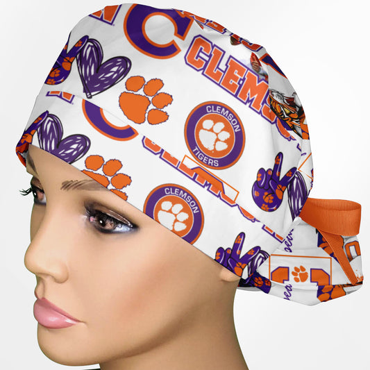 Clemson Ponytail Scrub Cap
